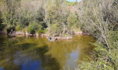 Naturalistess de Girona a la bassa de la Vall de Sant Daniel